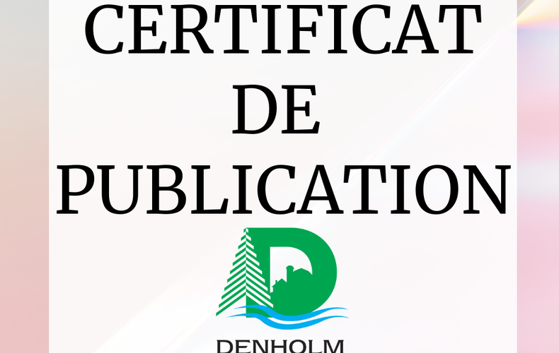 Certificat de publication